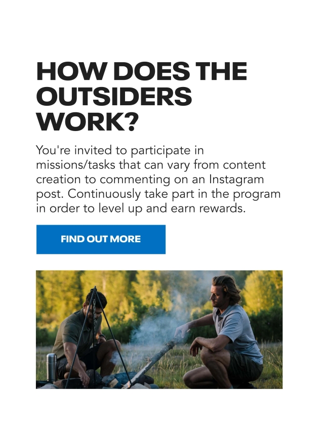 Two people lighting a fire wearing Kühl clothes.