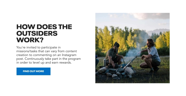 Two people lighting a fire wearing Kühl clothes.